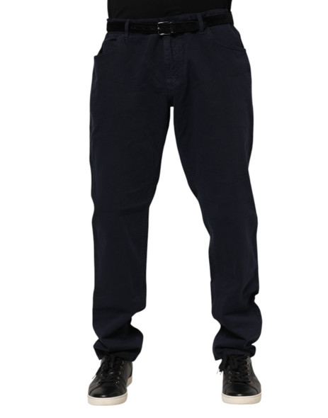 Dolce & Gabbana Black Cotton Tapered Denim Jeans Dolce & Gabbana Black Cotton Tapered Denim Jeans