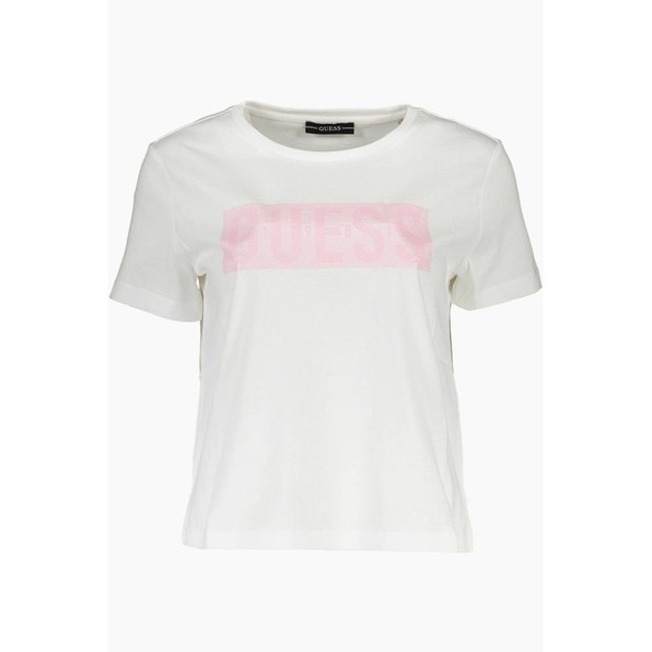 Guess Jeans White Cotton Tops & T-Shirt Guess Jeans White Cotton Tops & T-Shirt