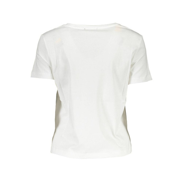 Guess Jeans White Cotton Tops & T-Shirt Guess Jeans White Cotton Tops & T-Shirt
