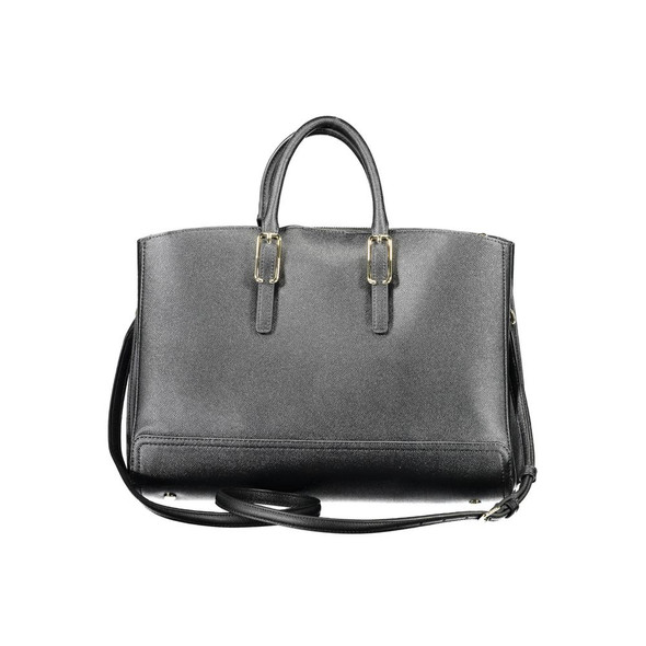 Tommy Hilfiger Black Polyethylene Handbag TO-10040 Tommy Hilfiger Black Polyethylene Handbag TO-10040