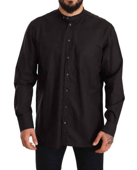 Dolce & Gabbana Black 100% Cotton Formal Dress Top Shirt Dolce & Gabbana Black 100% Cotton Formal Dress Top Shirt