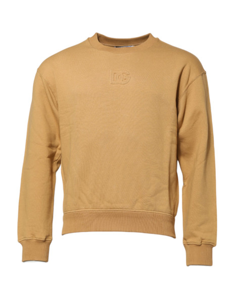 Mustard Cotton DG Embossed Pullover Sweater Mustard Cotton DG Embossed Pullover Sweater