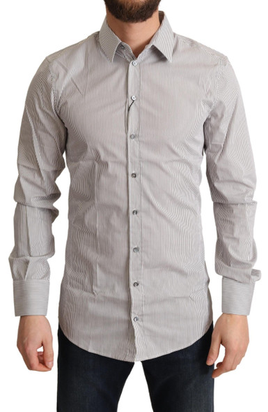 Gray Cotton Slim Fit Mens SICILY Shirt Gray Cotton Slim Fit Mens SICILY Shirt