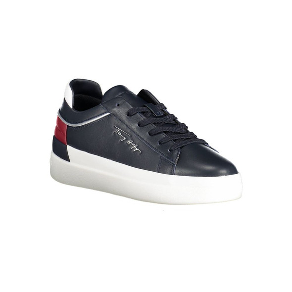 Tommy Hilfiger Blue Polyester Sneaker TO-13632 Tommy Hilfiger Blue Polyester Sneaker TO-13632