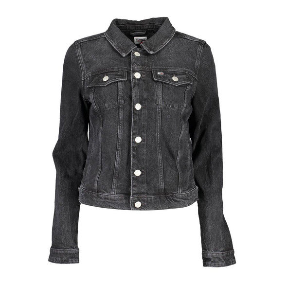 Tommy Hilfiger Black Cotton Jackets & Coat Tommy Hilfiger Black Cotton Jackets & Coat