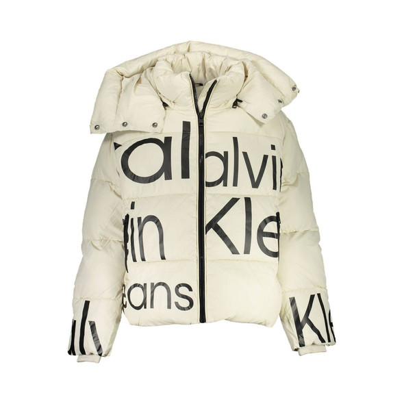 Calvin Klein Beige Polyester Jackets & Coat CA-16560 Calvin Klein Beige Polyester Jackets & Coat CA-16560
