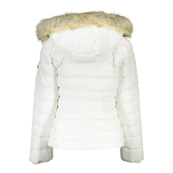 White Polyester Jackets & Coat TO-16755 White Polyester Jackets & Coat TO-16755