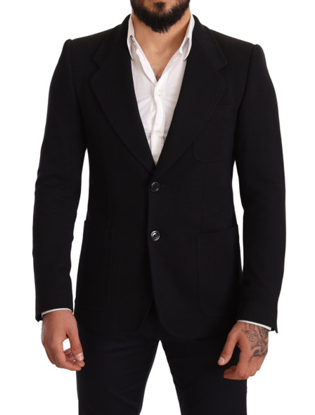 Black Cotton Slim Fit Coat Jacket Blazer Black Cotton Slim Fit Coat Jacket Blazer