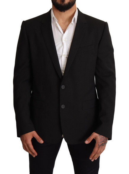 Dolce & Gabbana Black Striped MARTINI Jacket Blazer Dolce & Gabbana Black Striped MARTINI Jacket Blazer