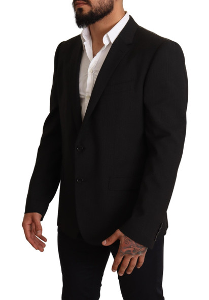 Dolce & Gabbana Black Striped MARTINI Jacket Blazer Dolce & Gabbana Black Striped MARTINI Jacket Blazer
