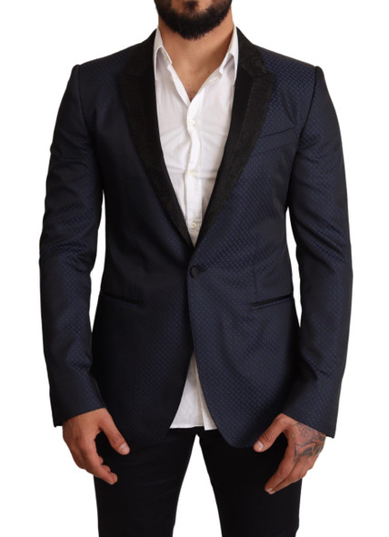 Blue Wool Slim Fit MARTINI Blazer Jacket Blue Wool Slim Fit MARTINI Blazer Jacket