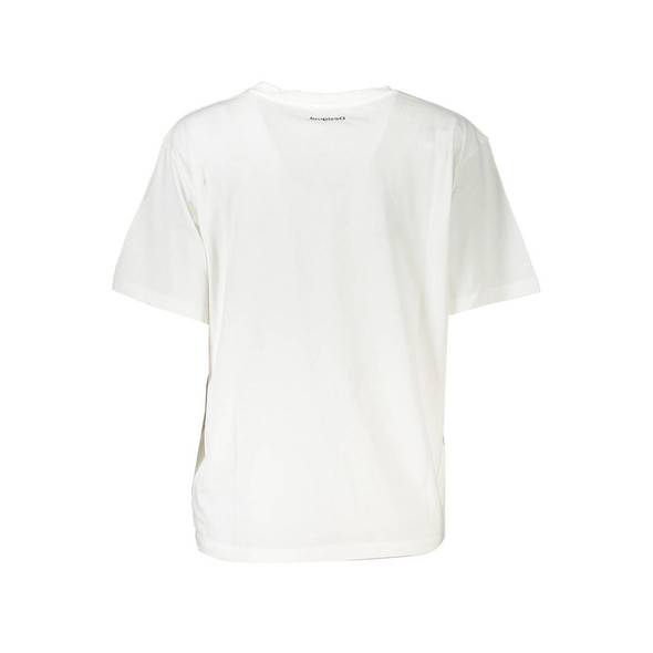 Desigual White Cotton Tops & T-Shirt DE-18769 Desigual White Cotton Tops & T-Shirt DE-18769