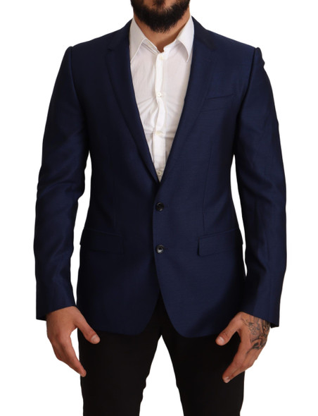 Dolce & Gabbana Navy Blue Slim Fit Jacket MARTINI Blazer Dolce & Gabbana Navy Blue Slim Fit Jacket MARTINI Blazer
