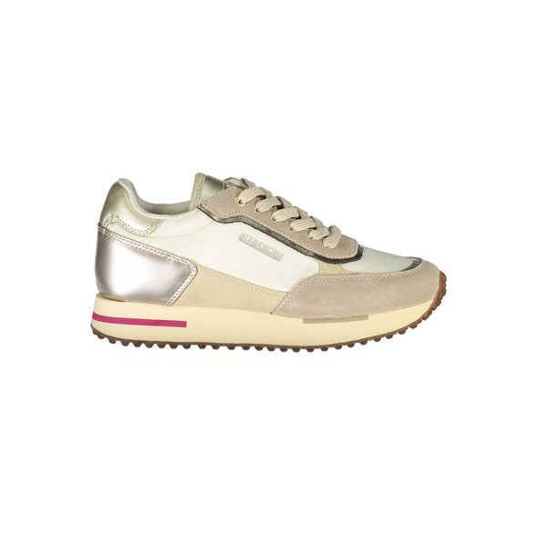 Napapijri Beige Polyester Sneaker NA-20202 Napapijri Beige Polyester Sneaker NA-20202