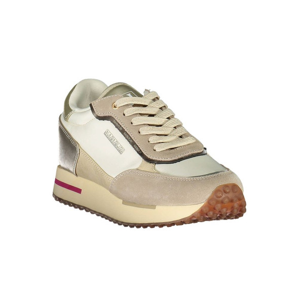Napapijri Beige Polyester Sneaker NA-20202 Napapijri Beige Polyester Sneaker NA-20202
