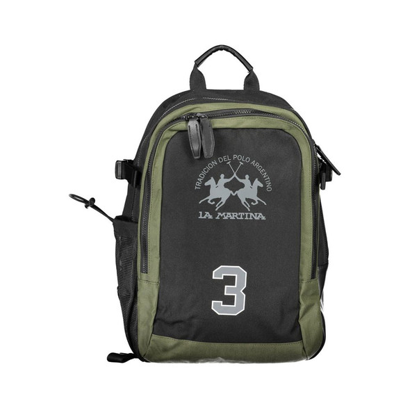La Martina Black Polyester Backpack La Martina Black Polyester Backpack