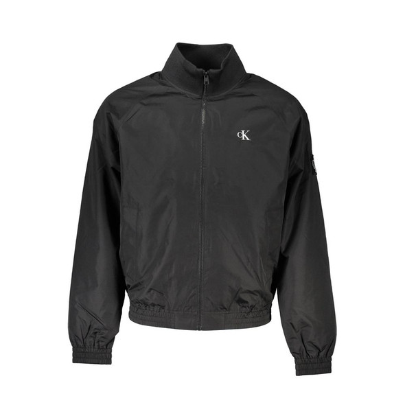 Calvin Klein Black Polyester Jacket CA-20715 Calvin Klein Black Polyester Jacket CA-20715