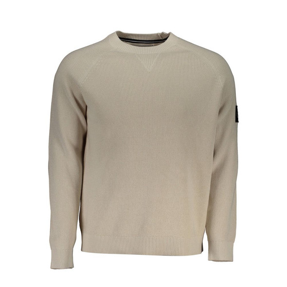 Calvin Klein Beige Cotton Sweater CA-22654 Calvin Klein Beige Cotton Sweater CA-22654