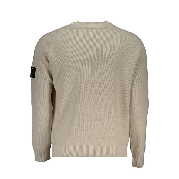 Calvin Klein Beige Cotton Sweater CA-22654 Calvin Klein Beige Cotton Sweater CA-22654