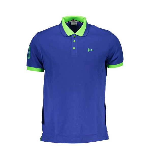 Blue Cotton Polo Shirt SC-22679 Blue Cotton Polo Shirt SC-22679