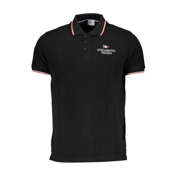 Black Cotton Polo Shirt SC-22687 Black Cotton Polo Shirt SC-22687