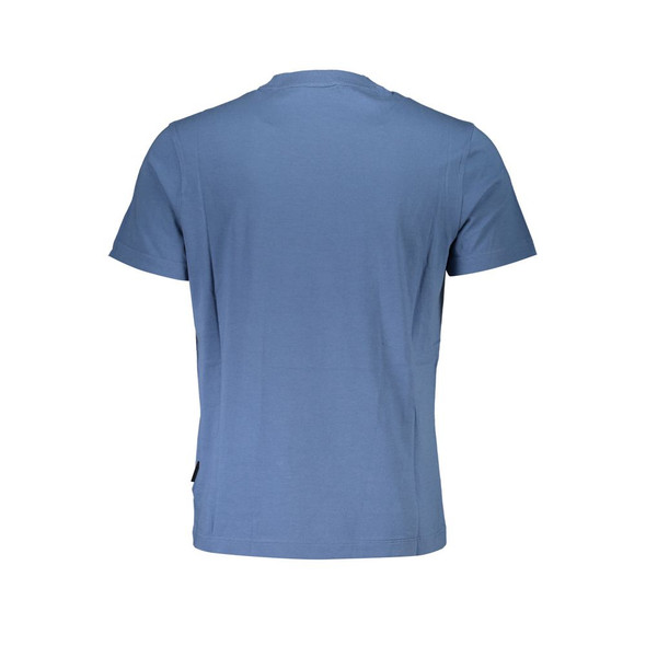 Napapijri Blue Cotton T-Shirt NA-25126 Napapijri Blue Cotton T-Shirt NA-25126