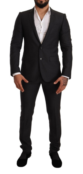 Gray Wool MARTINI Slim Fit Set Suit Gray Wool MARTINI Slim Fit Set Suit