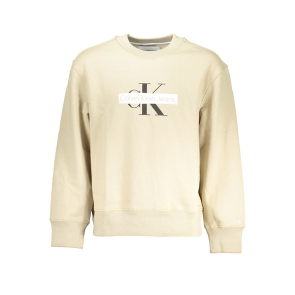 Calvin Klein Beige Cotton Sweater CA-25466 Calvin Klein Beige Cotton Sweater CA-25466