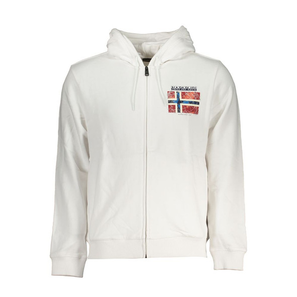 Napapijri White Cotton Sweater Napapijri White Cotton Sweater