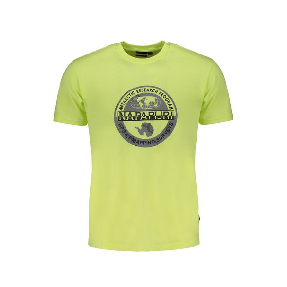 Napapijri Yellow Cotton T-Shirt NA-29531 Napapijri Yellow Cotton T-Shirt NA-29531