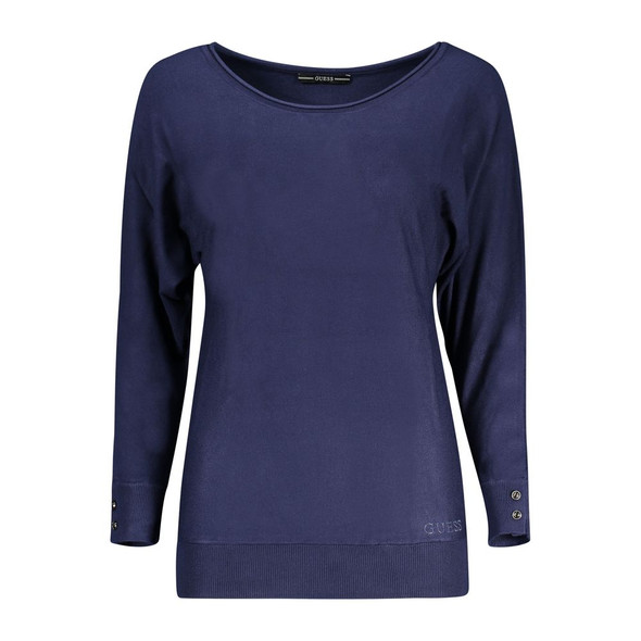 Guess Jeans Blue Viscose Sweater Guess Jeans Blue Viscose Sweater