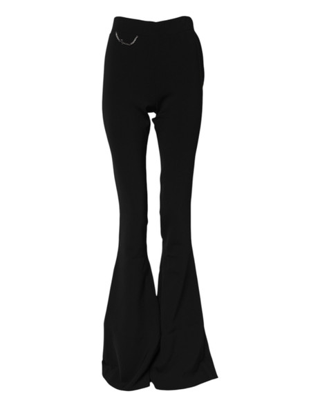 Dsquared² Black Polyester High Waisted Flared Pants Dsquared² Black Polyester High Waisted Flared Pants