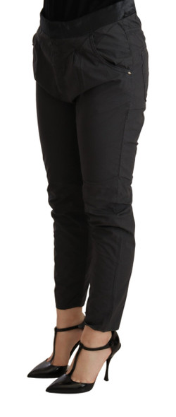 Gray Mid Waist Slim Fit Skinny Cotton Trouser Gray Mid Waist Slim Fit Skinny Cotton Trouser