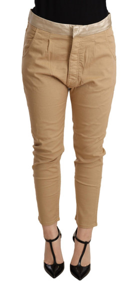 CYCLE Beige Mid Waist Slim Fit Skinny Stretch Trouser CYCLE Beige Mid Waist Slim Fit Skinny Stretch Trouser