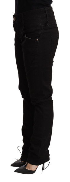 Acht Black Low Waist Skinny Denim Jeans Trouser Acht Black Low Waist Skinny Denim Jeans Trouser