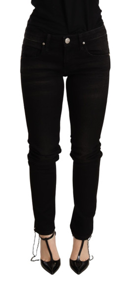 Black Low Waist Skinny Denim Trouser Black Low Waist Skinny Denim Trouser
