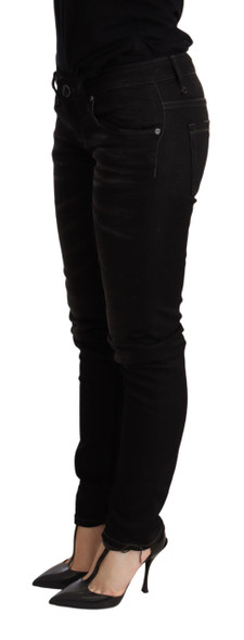 Acht Black Low Waist Skinny Denim Trouser PAN71245 Acht Black Low Waist Skinny Denim Trouser PAN71245