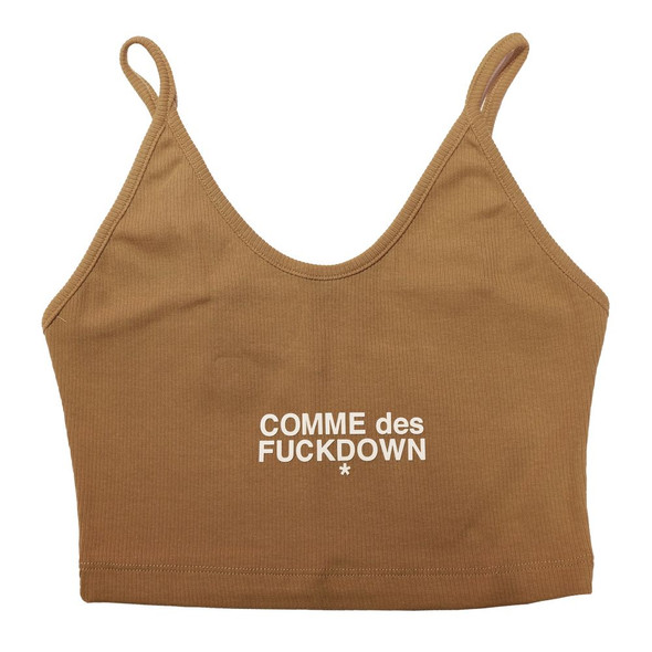 Comme Des Fuckdown Brown Cotton Tops & T-Shirt Comme Des Fuckdown Brown Cotton Tops & T-Shirt