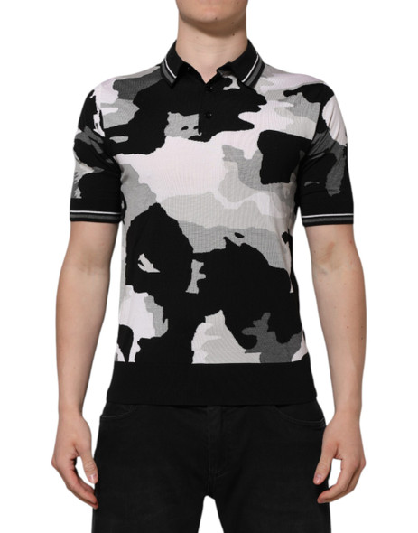 Dolce & Gabbana Multicolor Camouflage Collared Polo T-shirt TSH90500 Dolce & Gabbana Multicolor Camouflage Collared Polo T-shirt TSH90500