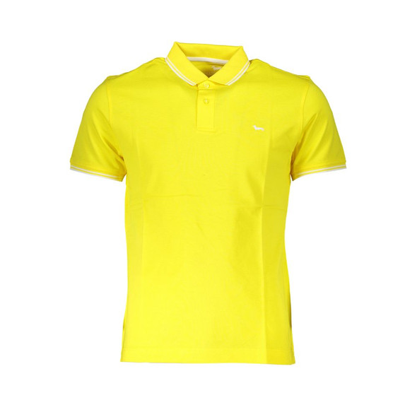 Harmont & Blaine Elegant Yellow Cotton Polo with Contrast Details Harmont & Blaine Elegant Yellow Cotton Polo with Contrast Details