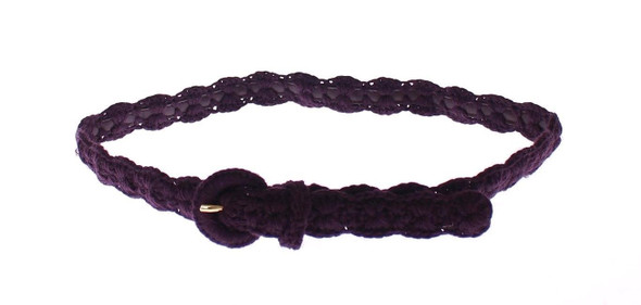 Purple Cotton Gold Logo Waist Belt Purple Cotton Gold Logo Waist Belt