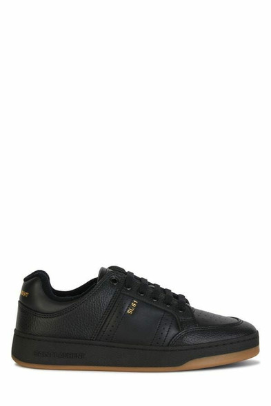 Elegant Black Low-Top Leather Sneakers Elegant Black Low-Top Leather Sneakers