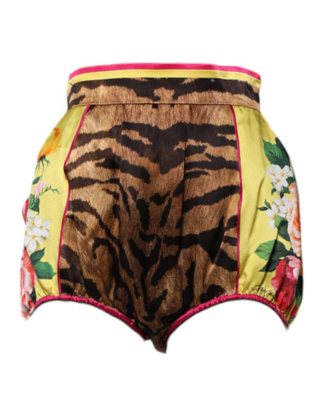 Dolce & Gabbana Multicolor Floral High Waist Hot Pants Shorts PAN74926 Dolce & Gabbana Multicolor Floral High Waist Hot Pants Shorts PAN74926