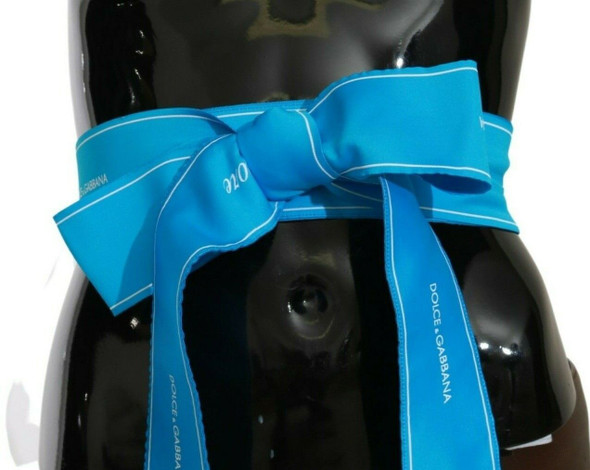 Blue Waist Ribbon Wide Bow Belt Blue Waist Ribbon Wide Bow Belt