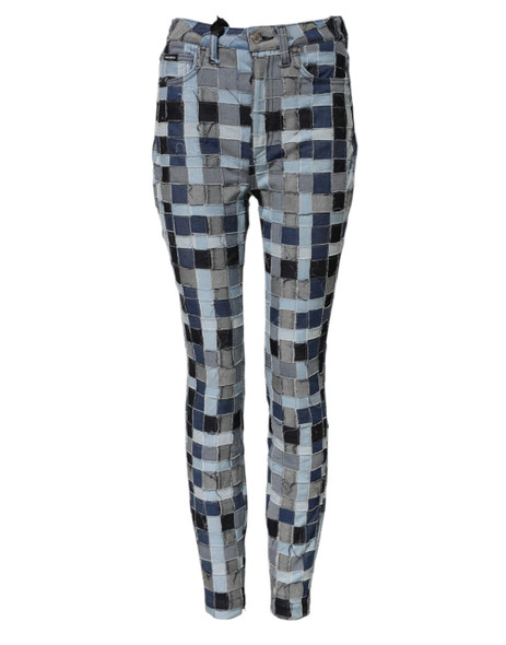 Dolce & Gabbana Multicolor Patchwork Skinny Denim Jeans Dolce & Gabbana Multicolor Patchwork Skinny Denim Jeans