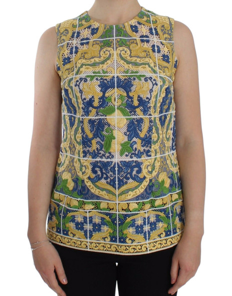 Multicolor Majolica Embroidered Sweater Multicolor Majolica Embroidered Sweater