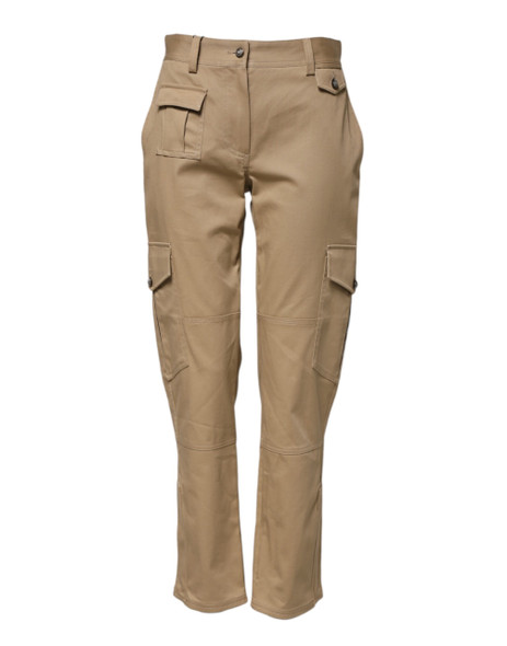 Dolce & Gabbana Beige Mid Waist Cargo Tapered Pants Dolce & Gabbana Beige Mid Waist Cargo Tapered Pants