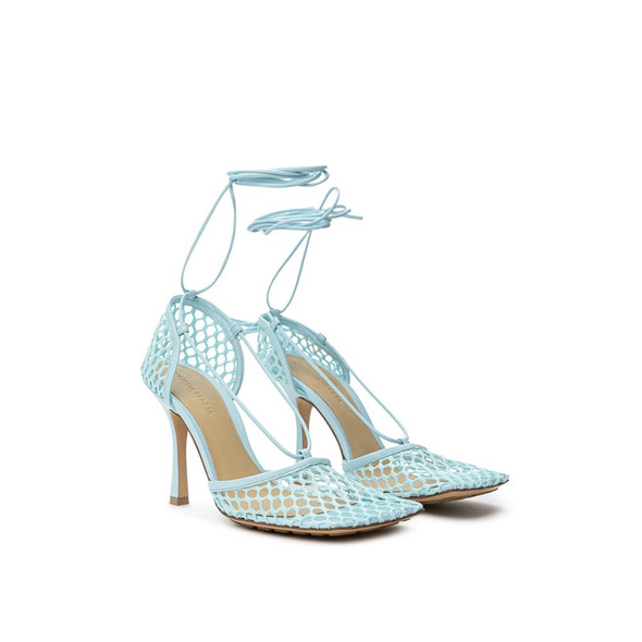 Bottega Veneta Blue Fabric And Leather Sandal Bottega Veneta Blue Fabric And Leather Sandal