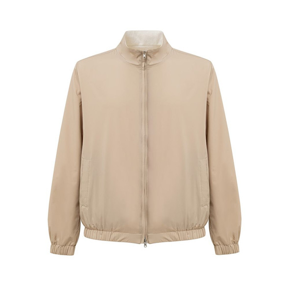 Gran Sasso Beige Polyester Jackets & Coat Gran Sasso Beige Polyester Jackets & Coat