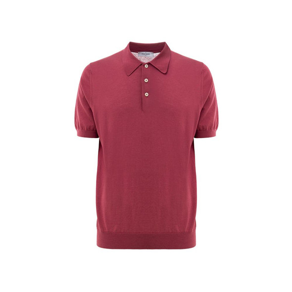Gran Sasso Red Cotton Polo Shirt GR-9438665 Gran Sasso Red Cotton Polo Shirt GR-9438665